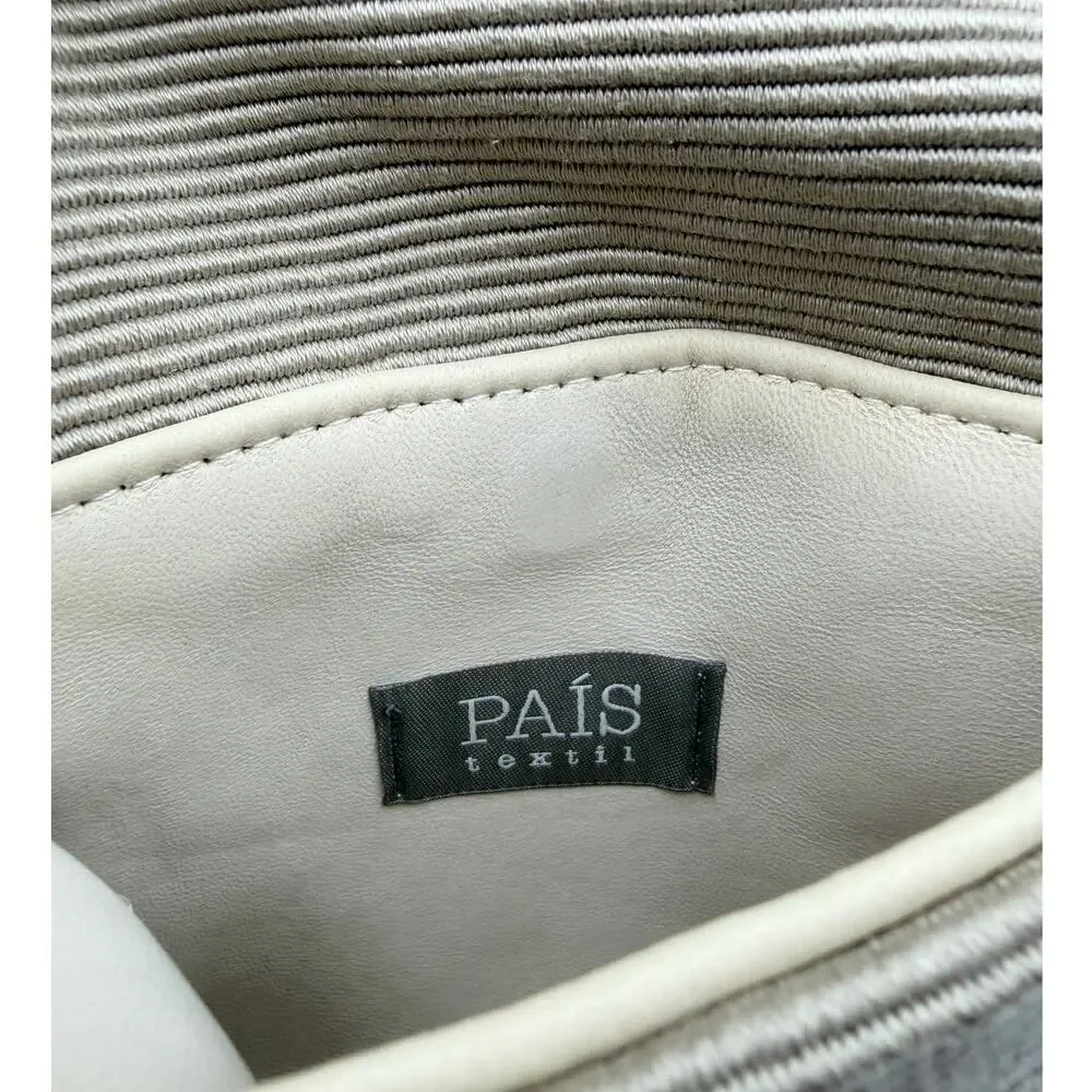 Pais Textil Ande NWT Beige 100% Cotton Woven Handmade Crossbody Foldover Purse